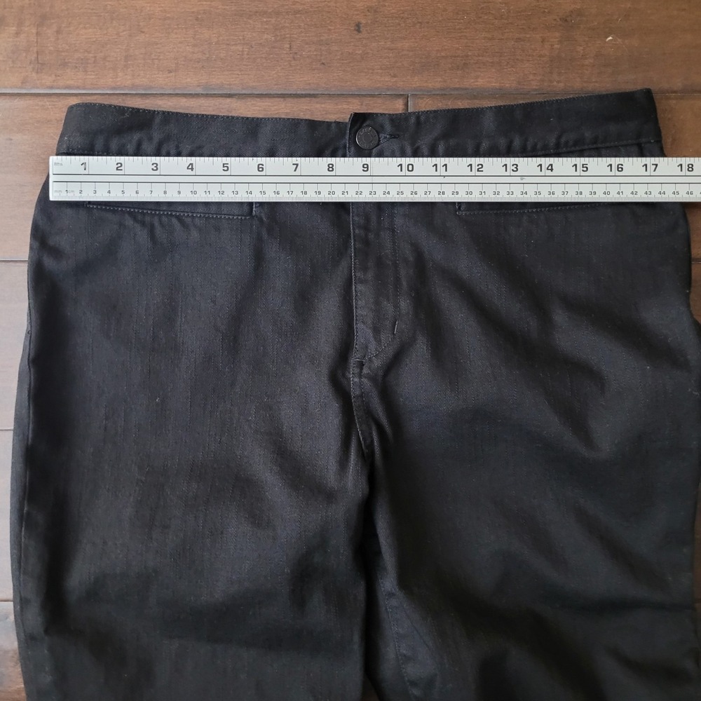 Lauren Jeans Womens Sz 12 Black Zip Hem Jeans Modern Straight Leg City - Picture 8 of 11